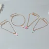 골드 컬러 나비 Anklet Rhinestone 크리스탈 발목 팔찌 Boho Beach Anklets 여성용 샌들 풋 팔찌 여성 보석