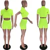 Damen-Trainingsanzüge, gestrickt, gerippt, zweiteiliges kurzes Set für Frauen, Herbstkleidung, Ärmel, figurbetonte Outfits, Knopf-Crop-Top und Shorts, Kombi-Set1