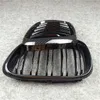 1 piece High Quality Glossy Black Front Bumper Grill Grilles For B MW X5 E53 ABS Material Carbon Look Kidney Mesh Grille