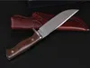 High End Survival Spright Jaktkniv D2 Satin Drop Point Blade Full Tang Handtag Ofixed Blade Knivar med lädermantel