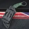 Yeni Karambit Bıçak D2 Beyaz / Siyah Taş Yıkama Bıçak Tam Tang Kumaş Swatch Kolu Sabit Bıçakları Pençe Bıçaklar Kydex ile