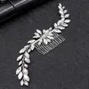 trendy silver color crystal bride Headpieces rhinestone bridal comb women headband wedding hair jewelry