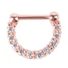 30 stcs nieuwe strass kristal neushoops unisex chirurgisch staal cz septum clicker neusring piercing body sieraden gveyn