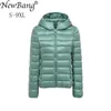 Newbang 8xl 9xl plus size Ultra Light Down Women Autumn Inverno Caldo Calza giacche da anatra bianca Parka con cappuccio 200923