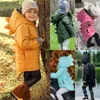 1-7 år baby flickor pojkar parka ljus barn jacka hoed down coat vinter barn jacka våren fall 3d dinosaur toddler ytterkläder