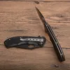 Yüksek Kaliteli Açık Survival Taktik Katlanır Bıçak Bıçak 5Cr15Mov Siyah Yarım Tırtıklı Bıçak Alüminyum Kolu EDC Cep Bıçakları