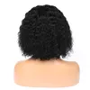 Short Bob Curly Renda dianteira Perucas pré-arrancadas com cabelo do bebê Brazilian Remy cabelo encaracolado T Se Lace Frontal peruca para mulheres negras