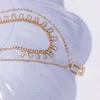345N 2 Геометрия цепочки подвесные ожерелья для сексуальных женщин Европа украшения золота 18к хорошего качества5467638