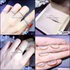 Band Rings Jewelry Lovers Eternity Female Promise Ring 925 Sterling Sier Bijou Pave Cz Simple Wedding For Women Bridal Party Drop Delivery 2
