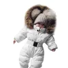 Crianças bebê criança menino menina quente pele sintética com capuz jaqueta de inverno casaco outerwear # 3S09 201102