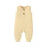 Rompertjes Baby Kleren Born Baby Meisjes Jongens Zomer Solid Button Romper Jumpsuit Outfits Meisje Jongen Bodysuit Babys Body Pak