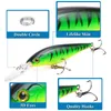 1 ST BLACK MINNOW vissen lokken snoekkarper vissen kunstmatig hard aas 11cm 10,5 g vis lokt diepe zwemmen wobbler crankbait tackle