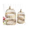 cages à oiseaux en or