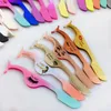 stainless steel eyelash extension tweezers Eye Lash applicator Makeup Tools Nipper Auxiliary Clip 11 colors A6523360