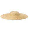 Sommer große 15 cm breite Krempe Sonnenhut für Damen im französischen Stil Floppy Straw Damen Kentucky Derby Craft Millinery Hutbasis Y200602