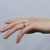 Transgems 14K oro rosa figura fiore centro 1ct 6.5mm f colore solitario anello di fidanzamento Moissanite per le donne gioielli di moda Y200620