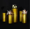 5 pezzi Materiale di ferro a specchio in oro elettrico Decorazione per matrimoni rotondi per matrimoni Plinth2206057