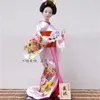 30 cm kawaii japansk härlig geisha figurer dockor med vackra kimono nya huskontor dekoration miniatyrs födelsedagspresent 201212