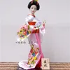 30cm Kawaii Japanese Lovely Geisha Figurines dolls with beautiful kimono New house office decoration Miniatures birthday gift 201212