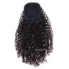 160g Afryki Naturalne Puff Curly Ponytail Rozszerzenie 100% Ludzkich Włosów Sznurek Ponytail Virgin Włosy Klips Klips w kucyk Ludzkie włosy