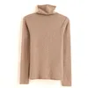 Maglioni in maglia di puro cashmere al 100% per donna Nuovi maglioni e pullover a collo alto da donna 10 colori Abiti standard 210203