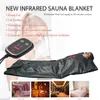 Il drenaggio linfatico della coperta per sauna a infrarossi lontani di alta qualità stimola la tonificazione muscolare dimagrante Body Wrap Macchina per dimagrire borsa coperta per sauna portatile