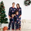 Natale in famiglia Set Fashion Print Santa Home Wear Pigiama genitore-figlio Padre Madre Bambini vestiti coordinati per la famiglia LJ201111