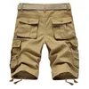 2020 Sommar Mäns last shorts Baggy Multi Pocket Tactical Zipper Breeches Plus Storlek 44 Bomull Loose Work Casual Shorts
