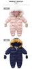 New Born Baby Winter Clothes Toddle Jumpsuit Hooded Inside Fleece Girl Boy Clothes Autumn Overalls Outerwear341v8979238