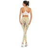 Brands Women Fashion Legging Gold Fluorescence Leopard Printing ombre leggins Slim legins High Waist Leggings Woman Pants 201202