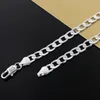 Chains Classic 925 Silver 2MM/4MM/6MM/8MM Italian Cuban Curb Chain Necklace Woman Man Solid Figaro Trendy Jewelry