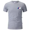 Märke Designer T Shirt Jaguar Sommar Mäns 3D-utskrift T-shirt Bil logotyp Gata Casual Short-Sleeved Shirt Solid Färg O-Neck Tee BMW Top