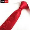 Principal de noivo rosa vermelho amarra 100% de seda clássica dos laços masculinos para gravatas de flores de gravata de gravata