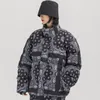 Vintage Muster Farbe Block Jacke Männer Dicke Parkas Mantel Warme Gepolsterte Jacke Parka Harajuku Puffer Windjacke Streetwear Outwear 201127