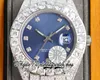 2022 RRF 126334 126333 2813 Automatic Mechanical Mens Watch 116333 Large Diamonds Bezel Roman Gray Dial 316L Steel Fully Iced Out Diamond Bracelet Eternity Watches