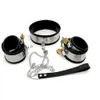Bondage Collar, Wrist, Ankle, Cuff, Stainless Steel Silicone Rubber To Restrain Slave Shackles A76