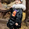 -30 jaqueta de inverno russa quente para meninas Down Kids Fashion adolescente Outerwear