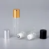 100 Pcs/Lot 5ml Mini Empty Glass Perfume Bottles Roll On Essential Oil Roller Bottle For Glass Steel Ball