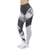 Legging da donna di alta qualità Strisce grigio scuro Stampa Leggings fitness Pantaloni da donna a vita alta moda 201202