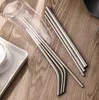 500pcs 10.5 inch Stainless Steel Drinking Straws Bent and Straight Reusable Drink Straw for 30oz Mugs bar