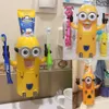 Dispensador automático de dentes infantis Dispenser acessórios de banheiro creme dental espremedor titular de escova de dentes produtos criativos lj201204