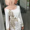 Women Muslim Dubai Abaya Long Sleeve Maxi Dress Floral Lace Beading Splice Turkey Hijab Robe Kaftan Islamic Clothing