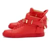 NUOVI uomini Moda Chiusure Scarpe Appartamenti Sneakers sportive in vera pelle Luxury High Top Designer Casual Snekers Taglia 38-46