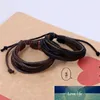 Fashion 100% Hand-Woven Jewelry Wrap Multilayer Leather Braided Rope Wristband ,Men Bracelets & Bangles for Women