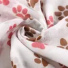 2020 nouveau mignon chien patte impression frange écharpe châles femmes long doux Animal motif enveloppement écharpes Hijab 3 couleur livraison gratuite