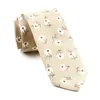 Nackband sitonjwly 6cm slips för mäns bomull tryckt blommor smal mode casual collar smal slips anpassad logotyp1