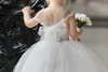 Sevimli Toddler Çiçek Kız Elbise Düğünler Için Yeni Dantel Tül Tutu Balo Bebek Çocuk Gelinlik Parti Elbiseler