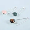 Natürliche Stein Perlen Brosche Dame Kopftuch Schal Schal Hijab Brosche Pin Clips Kleidung Halter Frauen Zubehör