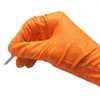 Black Nitrile Gloves Diamond Grip Mechanic Rubber Synthetic Glove For Safety Working Orange