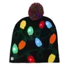 LED Boże Narodzenie Dzianiny Kapelusze Dzieci Baby Moms Winter Ciepłe Czapki Crochet Caps Do Dyni Snowmen Festival Party Decor Prezent